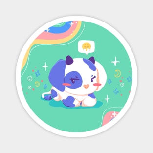 Upset Blueberry Cow Magnet